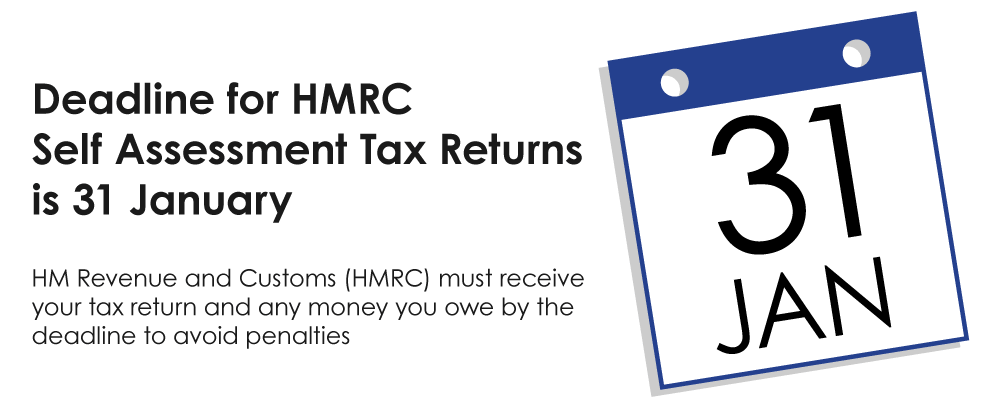 Deadline for HMRC Self Assessment Tax Returns is 31 January