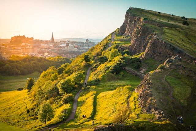 A city on a hill: Arthur's Seat, Edinburgh