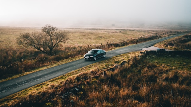 car on a country road