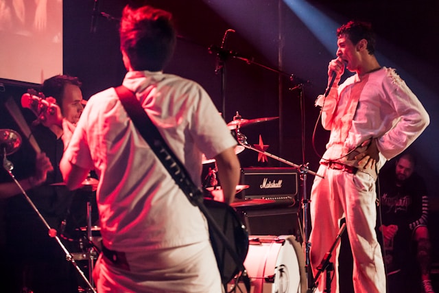 a band playing live music