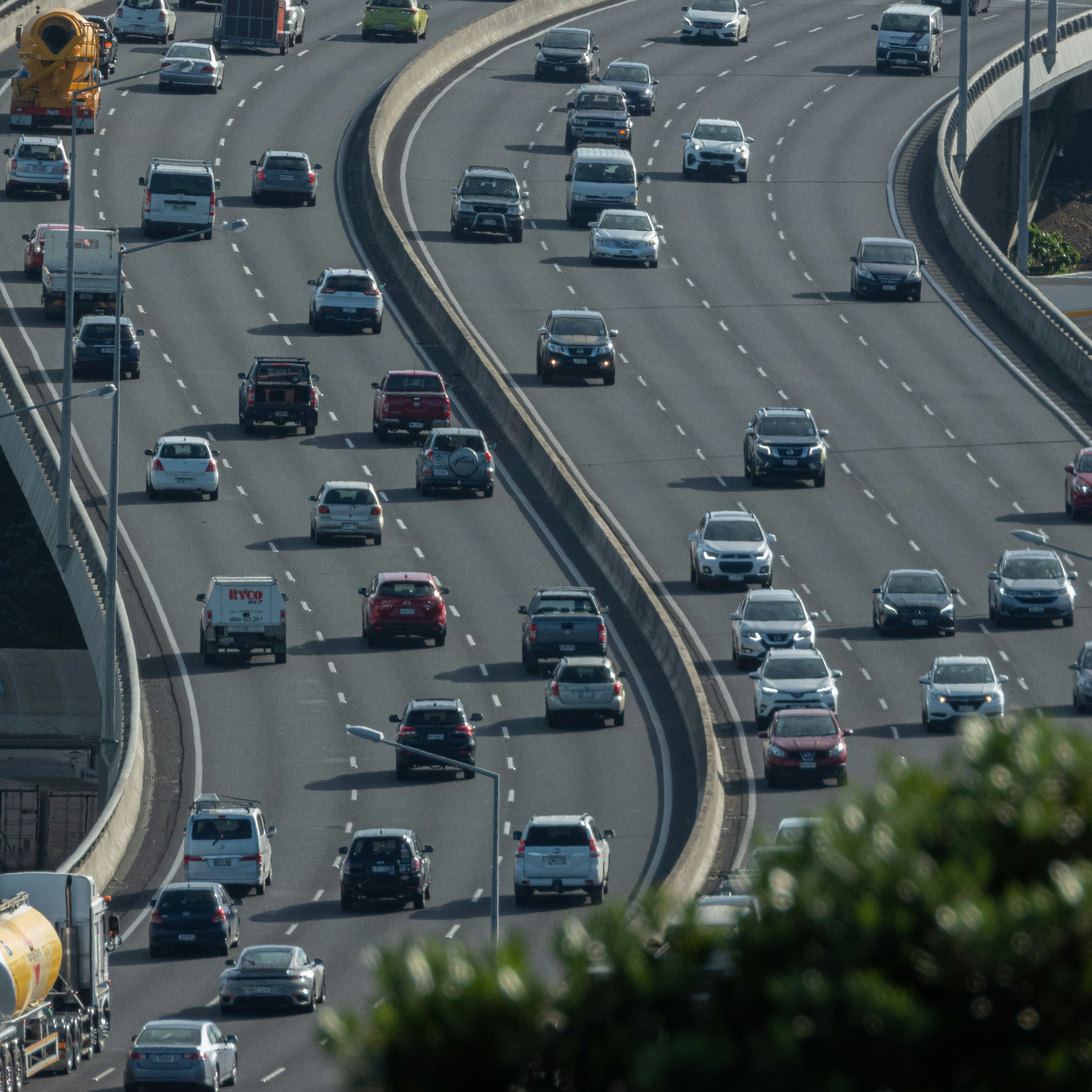 cars on the motorway