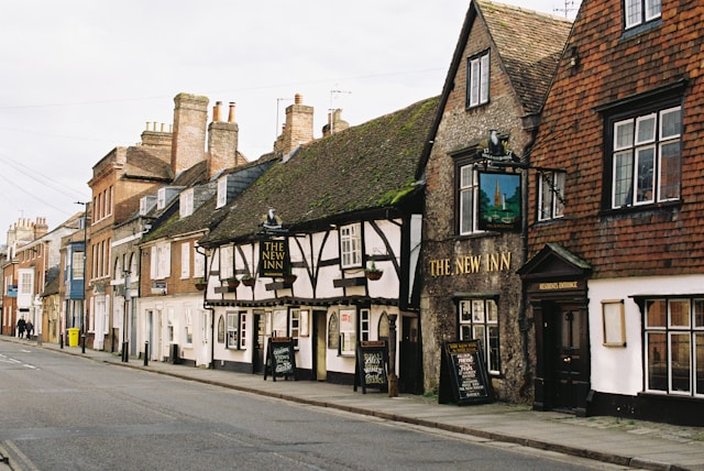 An old pub on a quiet High Street