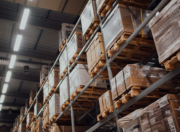 warehouse shelves